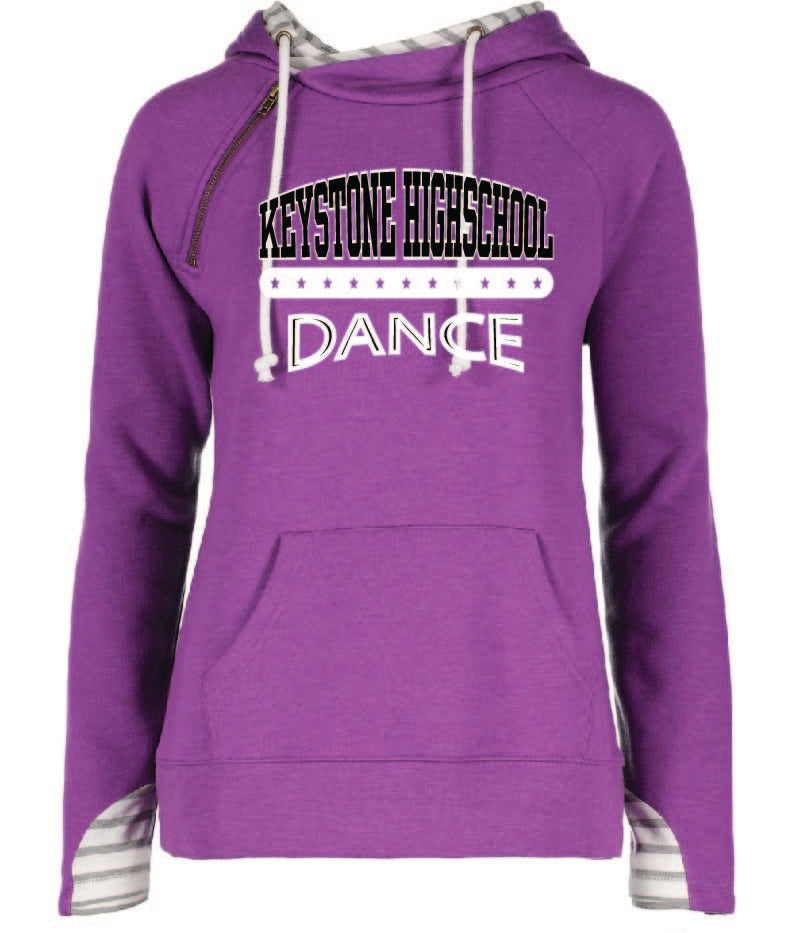 Keystone Dance Team purple side zip hoodie