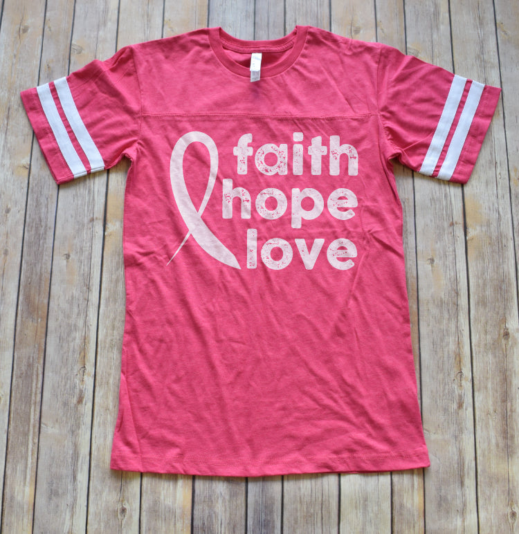 Faith Hope Love Cancer Tee