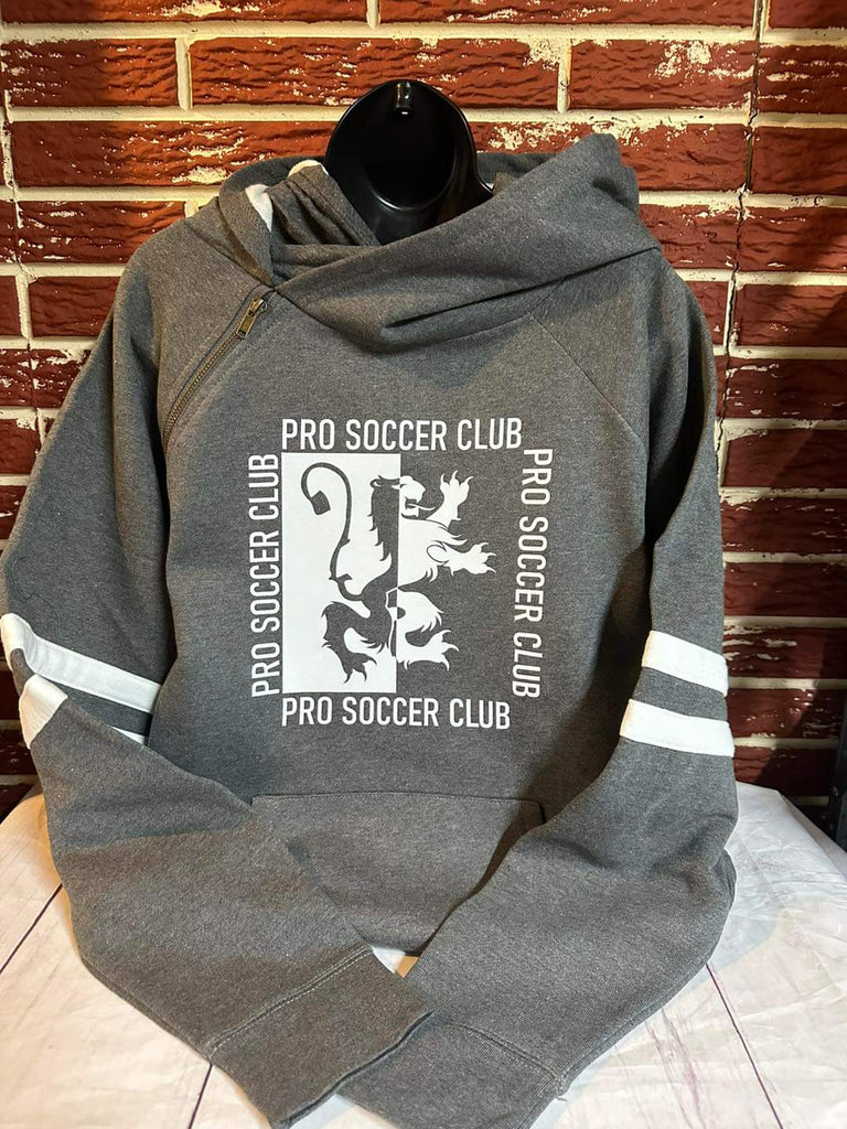 PSC side zip gray hoodie