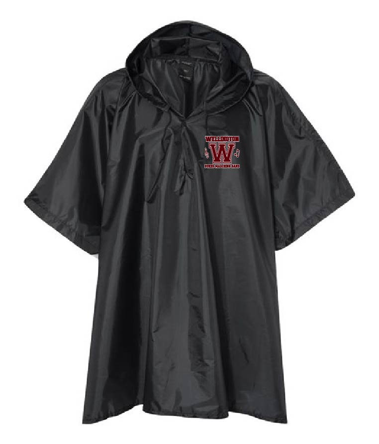 Wellington Band reusable poncho with storage bag