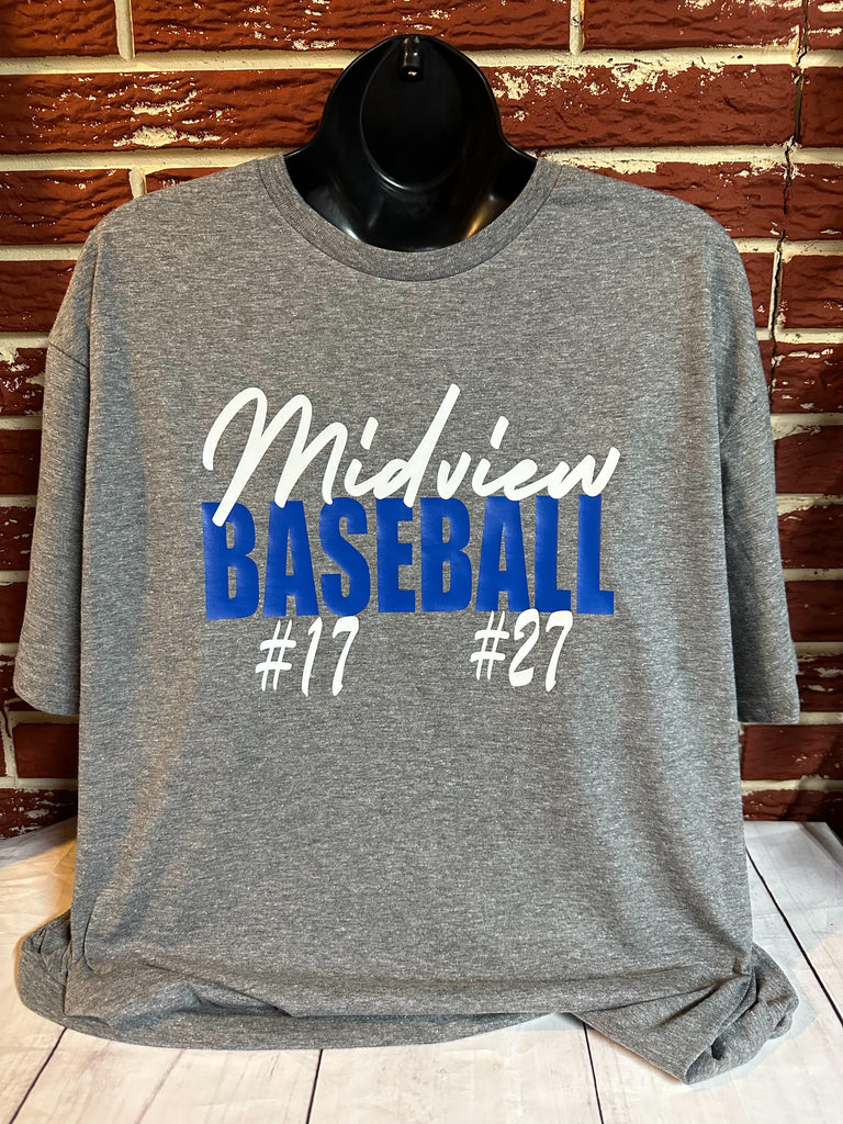 Midview Baseball Design with numbers