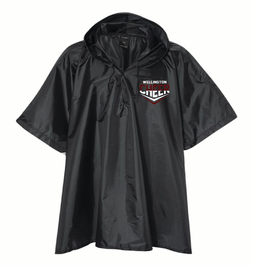 Wellington dukes cheerleading reusable poncho with storage bag