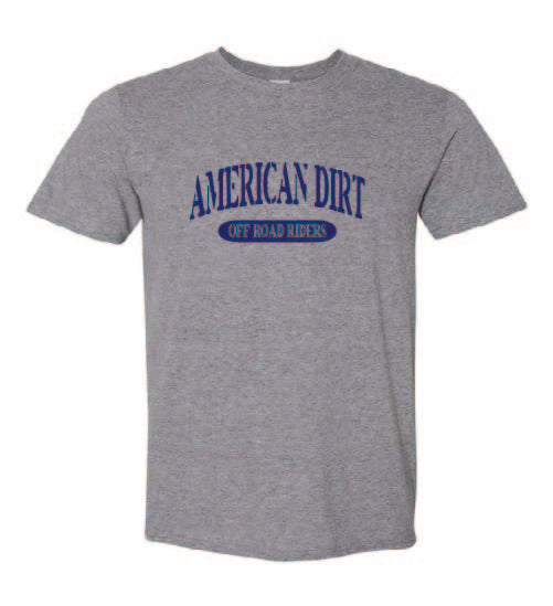 American Dirt Gray Tshirt with Blue and Black Design "The OG"