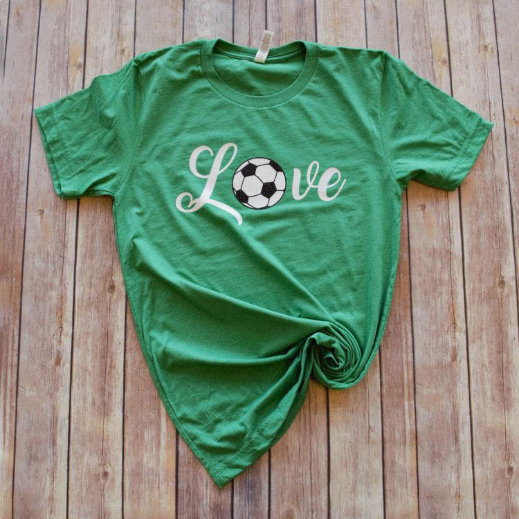 Love Soccer Heart -- Green