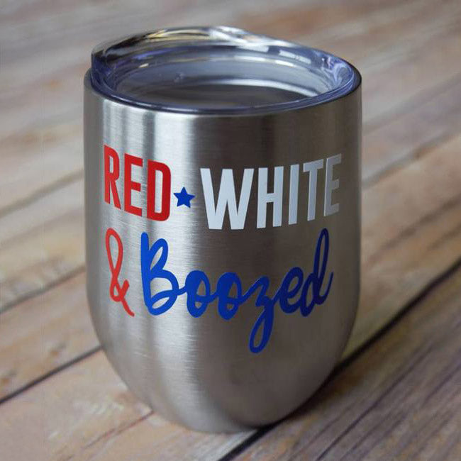 Red White & Boozed Wine Tumbler