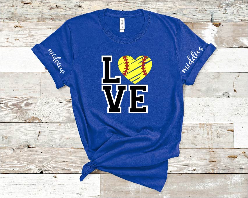 Midview Love Softball T-shirt