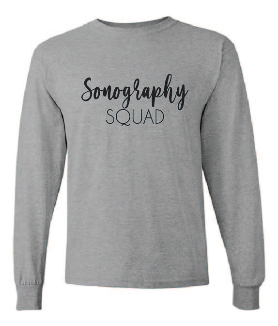 Sonography squad long sleeve tshirt  design 2