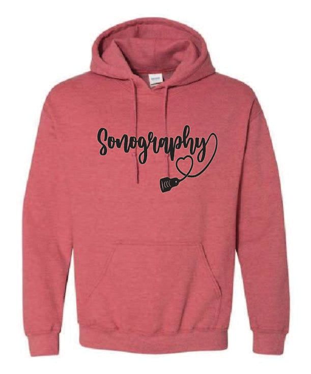 Sonography with heart Hoodie