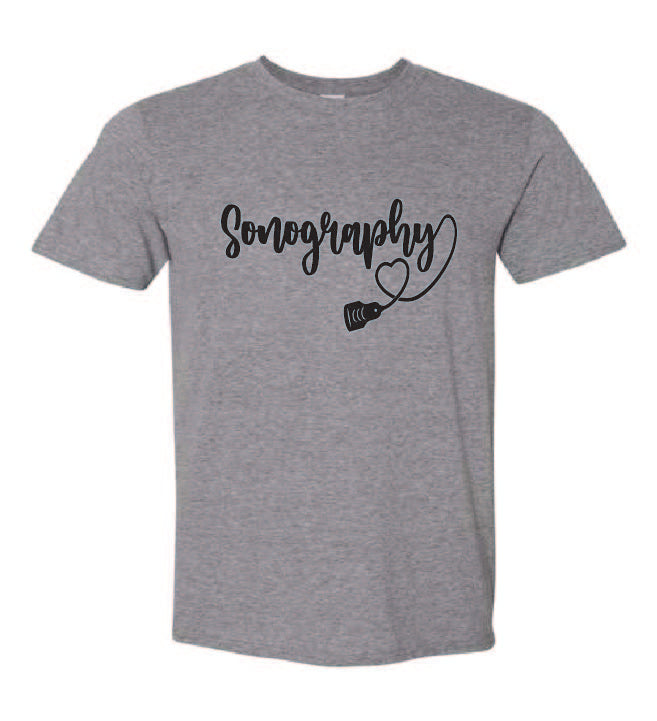Sonography with heart tshirt