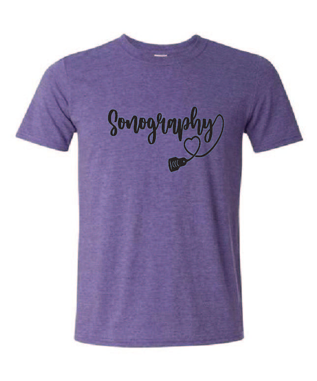 Sonography with heart Tshirt